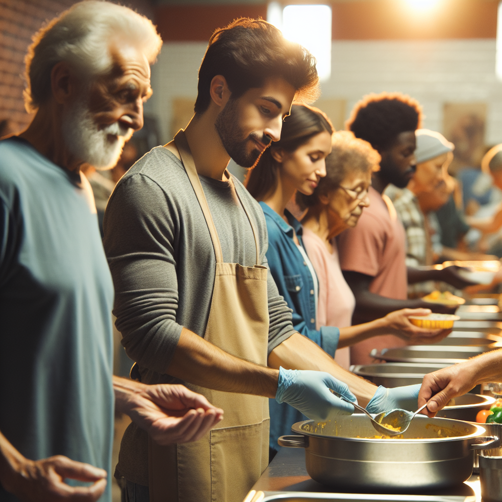 Help serve meals at a homeless shelter