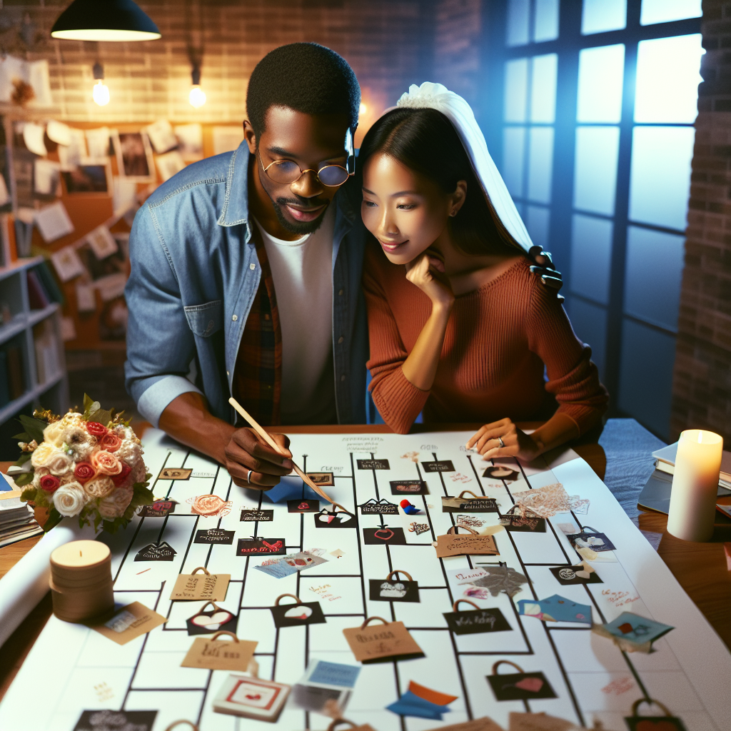 Create a wedding planning timeline together