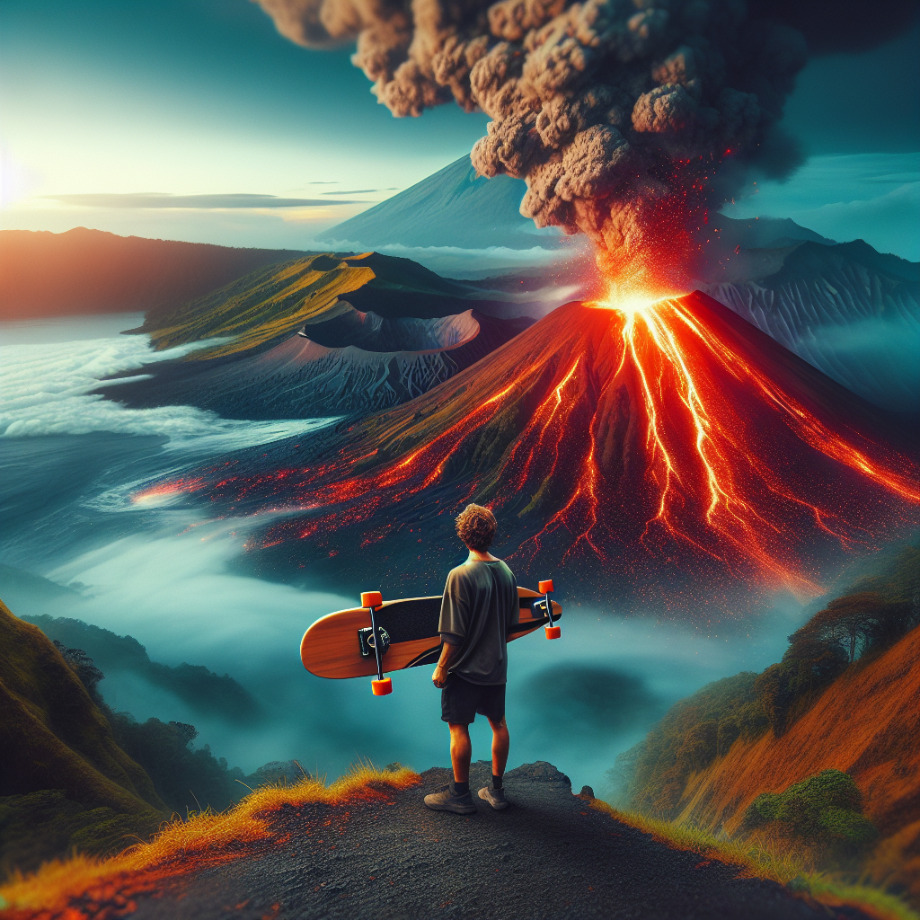 Go volcano boarding down an active volcano
