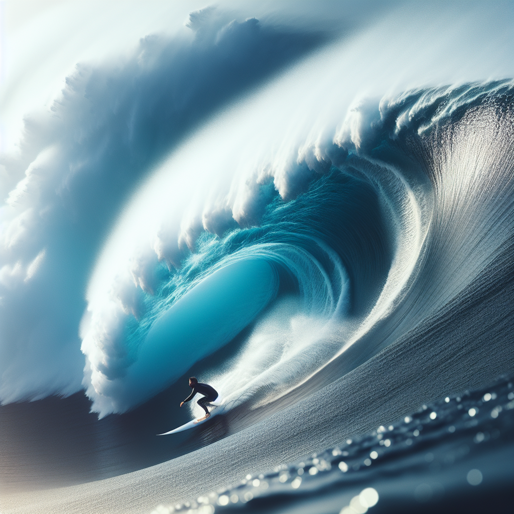 Go big wave surfing in massive swells