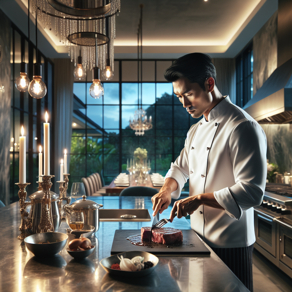 Book a private chef for a steak dinner