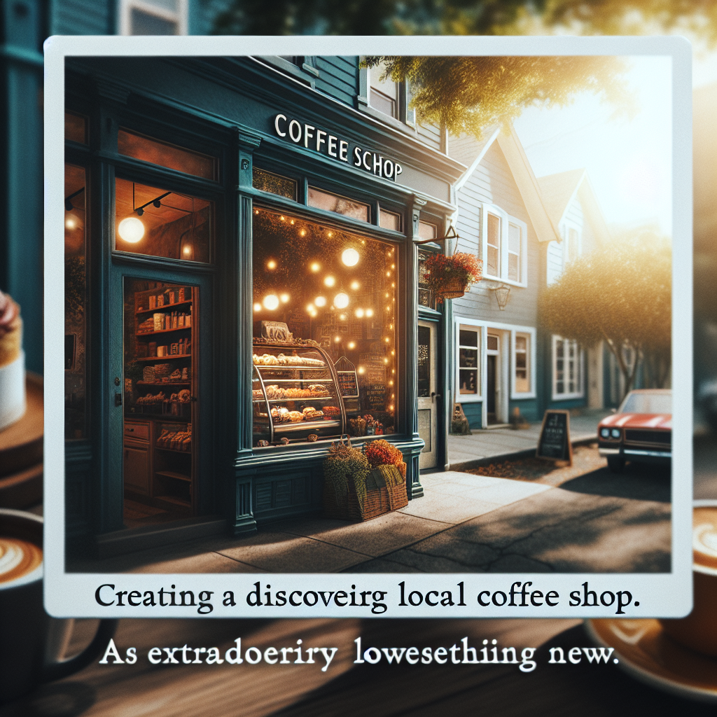 Try a new coffee shop in your neighborhood