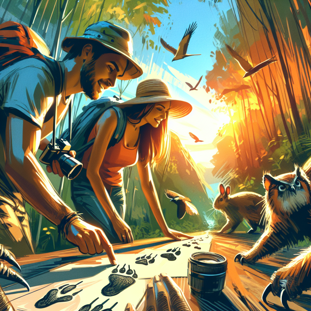 Track animal footprints and signs