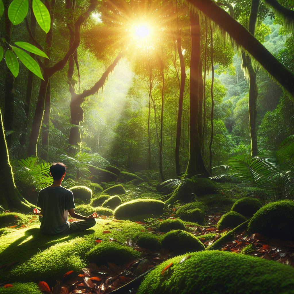 Meditate in a quiet forest clearing