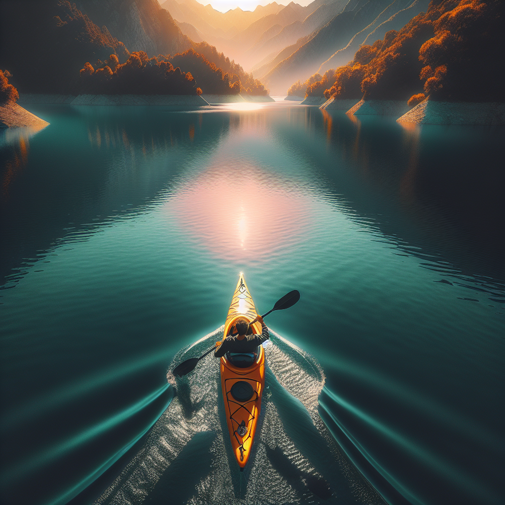 Kayak across an entire large lake