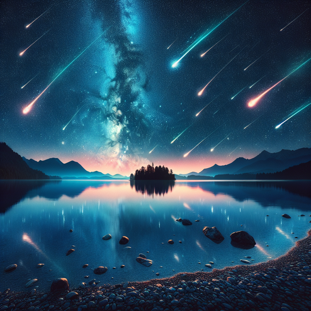 Watch meteor showers from a lake shore