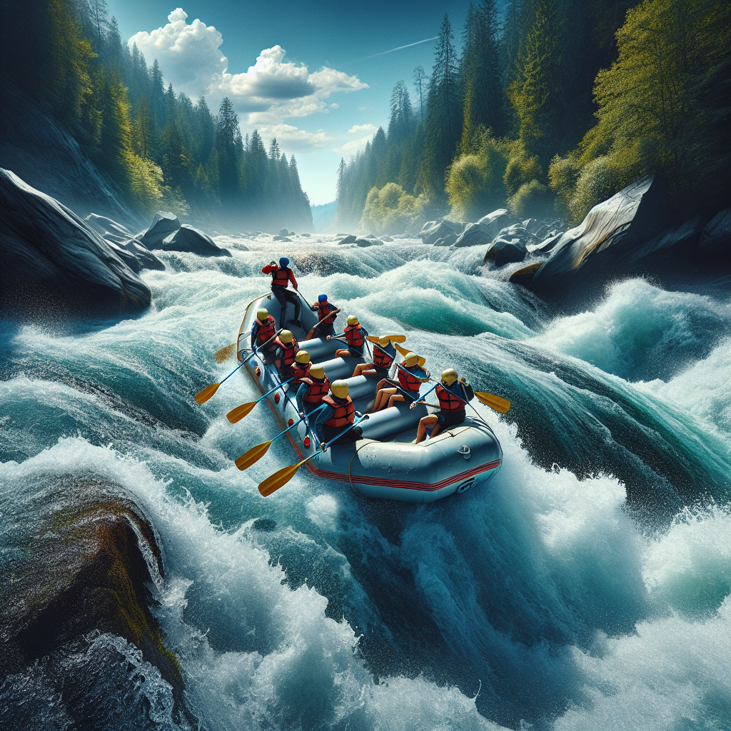 White water raft down Class V rapids