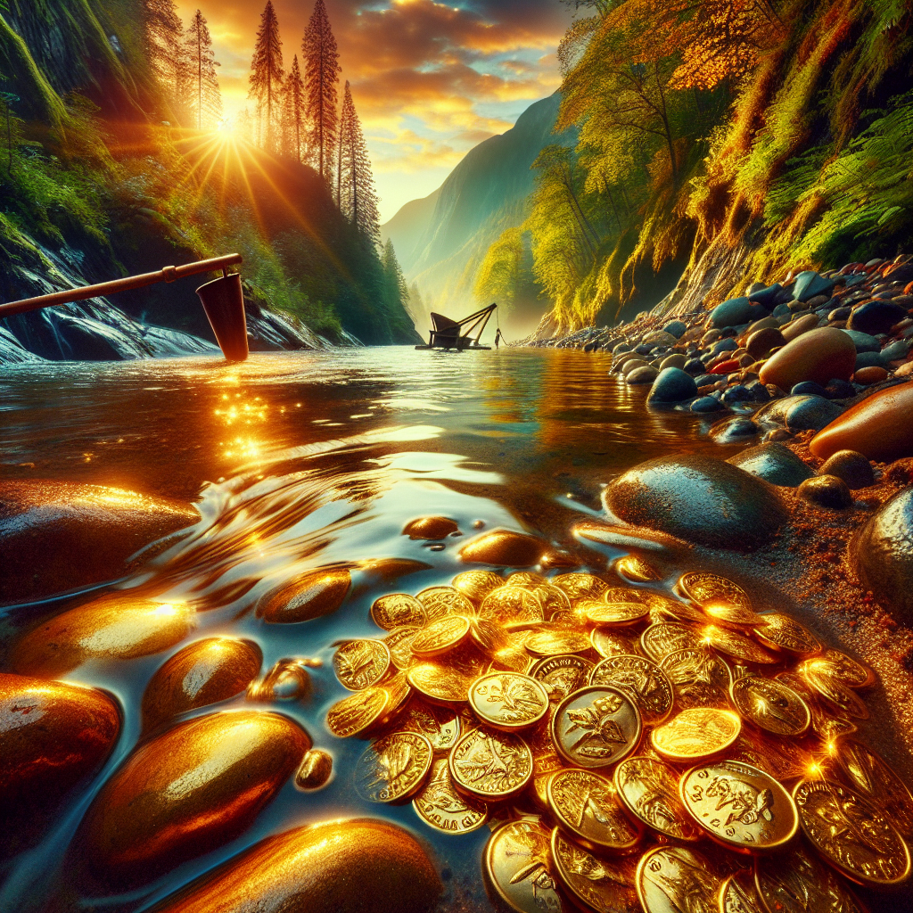Pan for gold in a historic mining river
