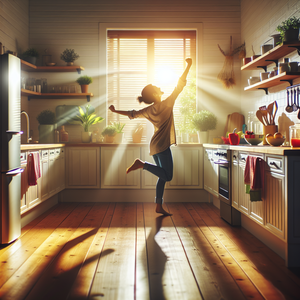 Have a dance party by yourself in your kitchen