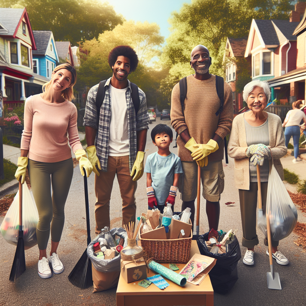 Organize a neighborhood cleanup with prizes
