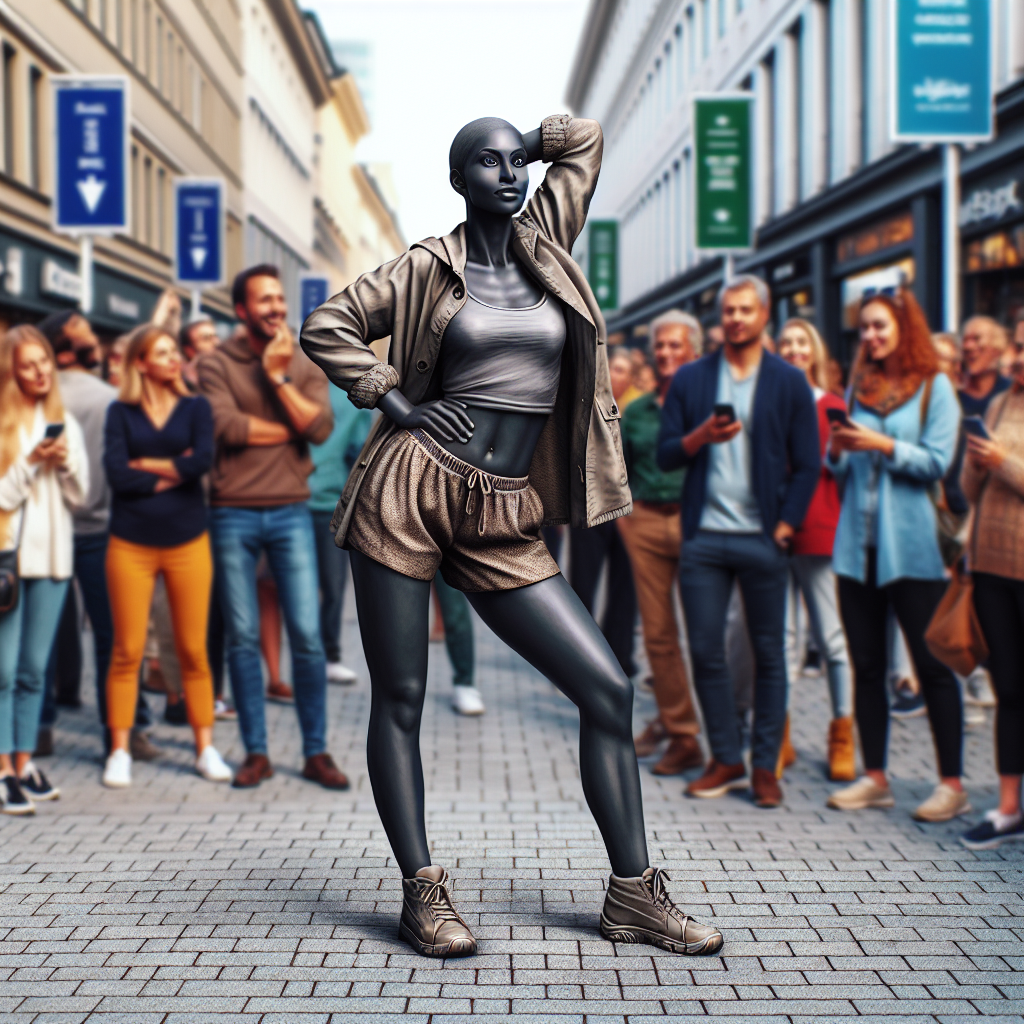 Pretend to be a statue in a busy place