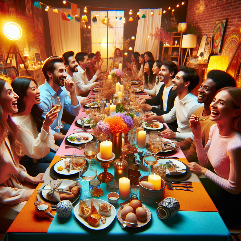 Host monthly themed dinner parties