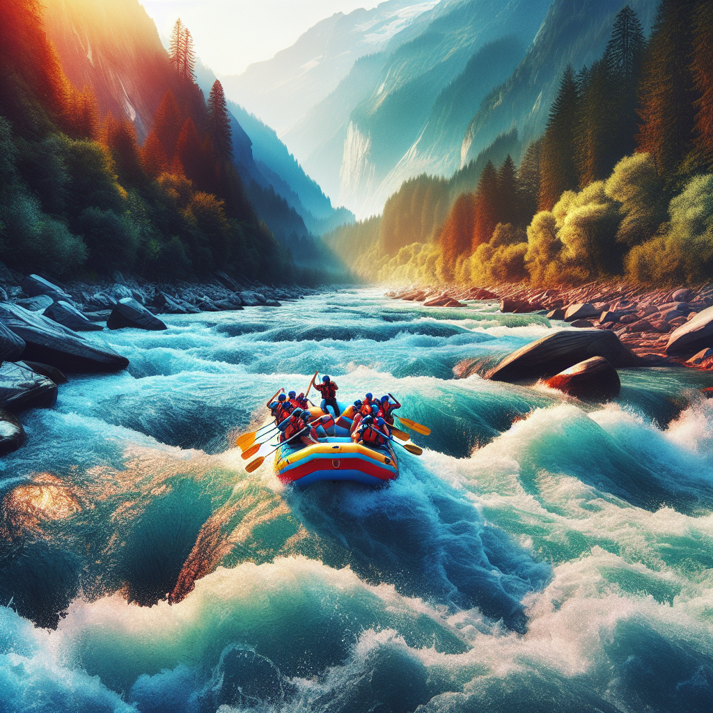 Go whitewater rafting down a wild river
