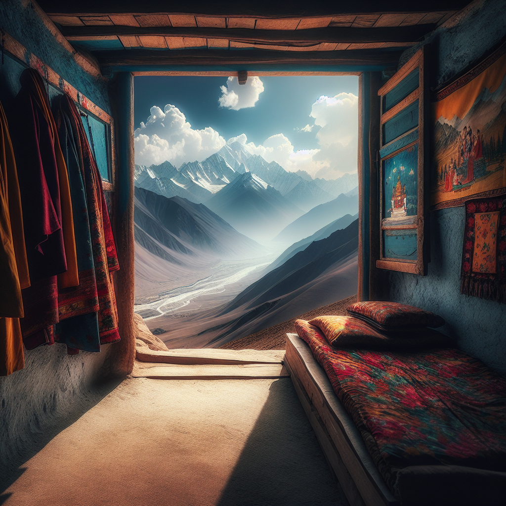Sleep in a monastery in the Himalayas