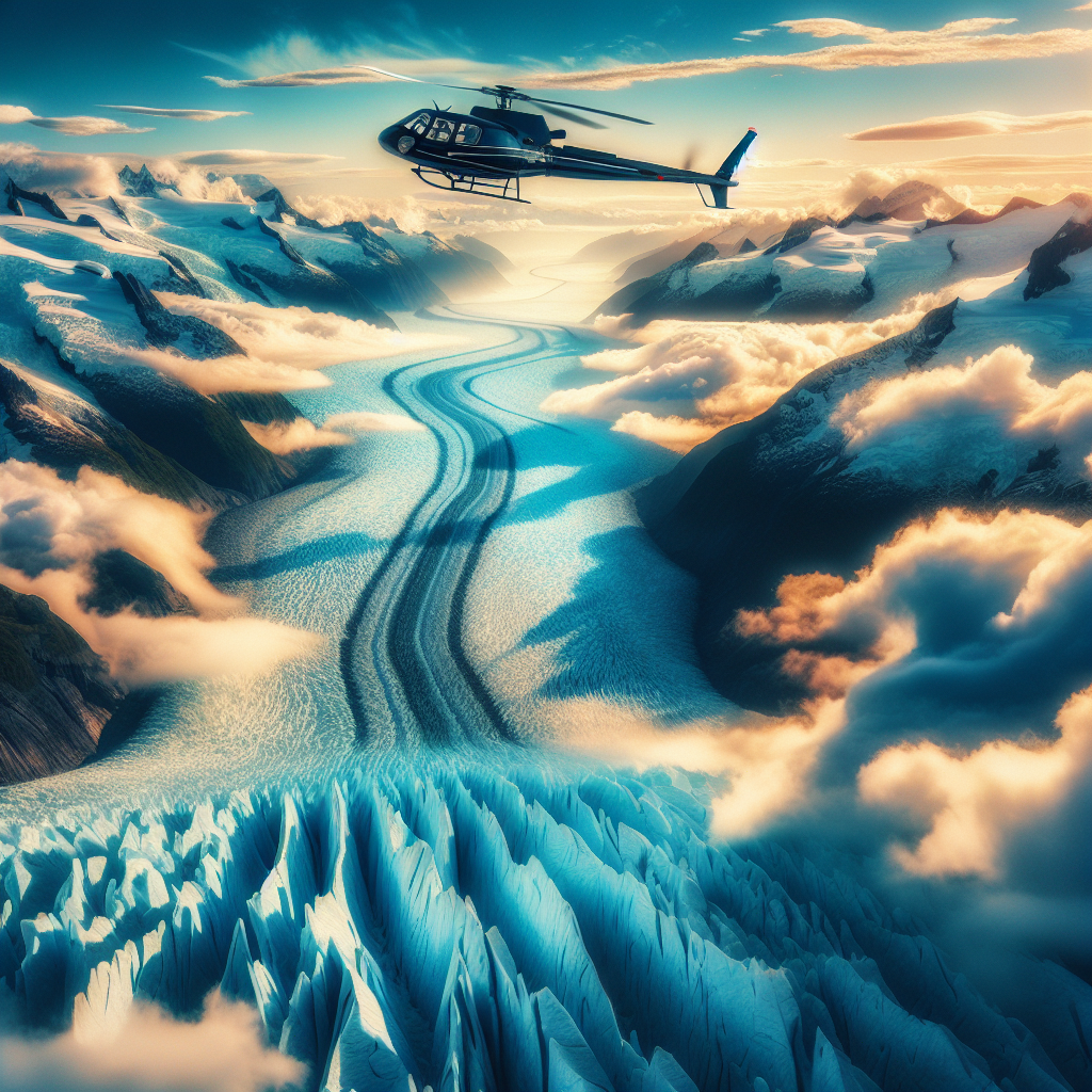 Take a helicopter tour of glaciers