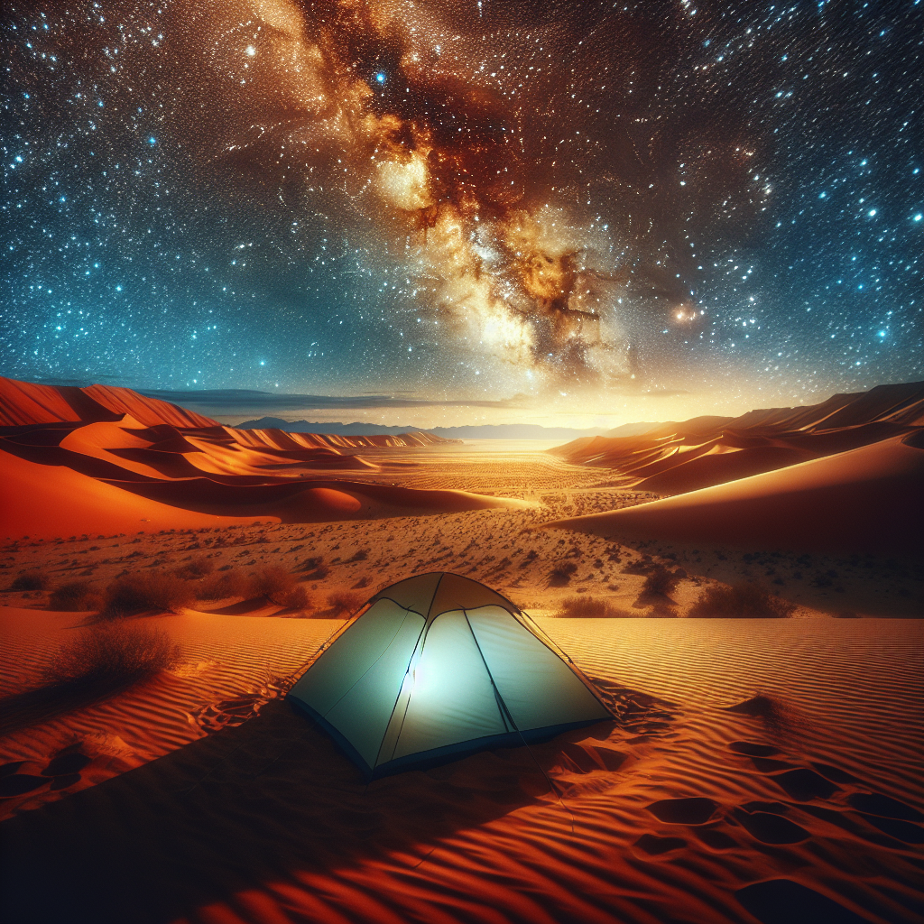 Sleep under the stars in a desert
