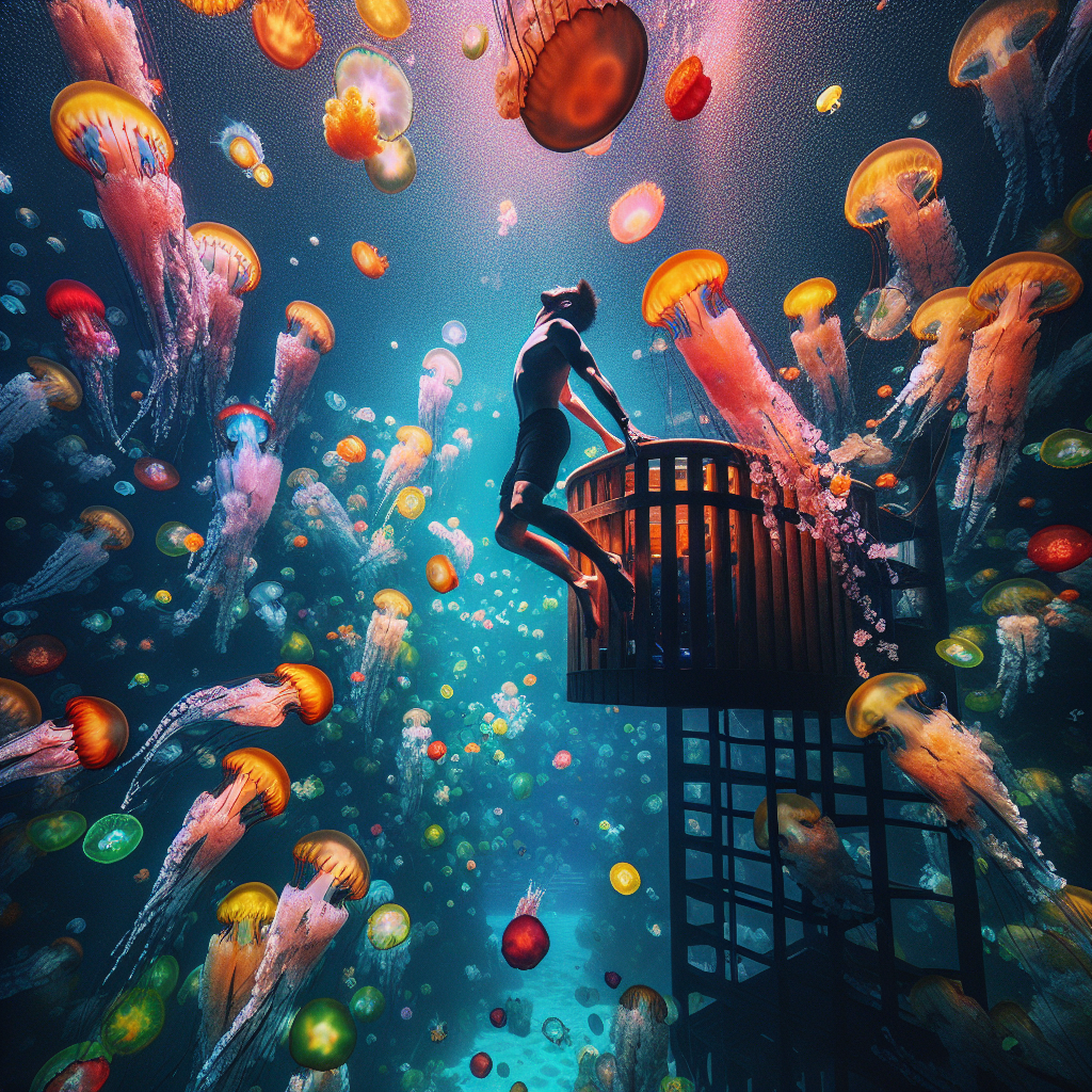 Swim in a tank full of jellyfish