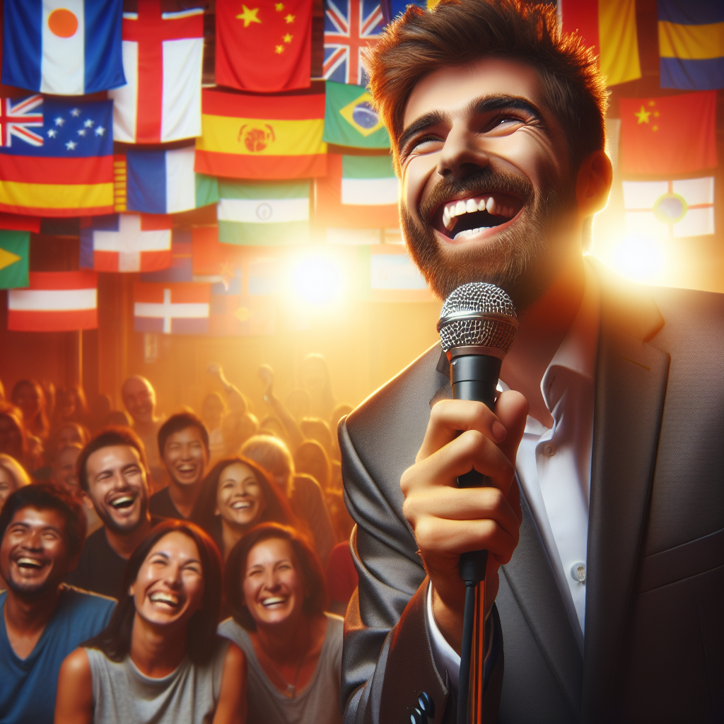 Perform stand-up comedy in a foreign language