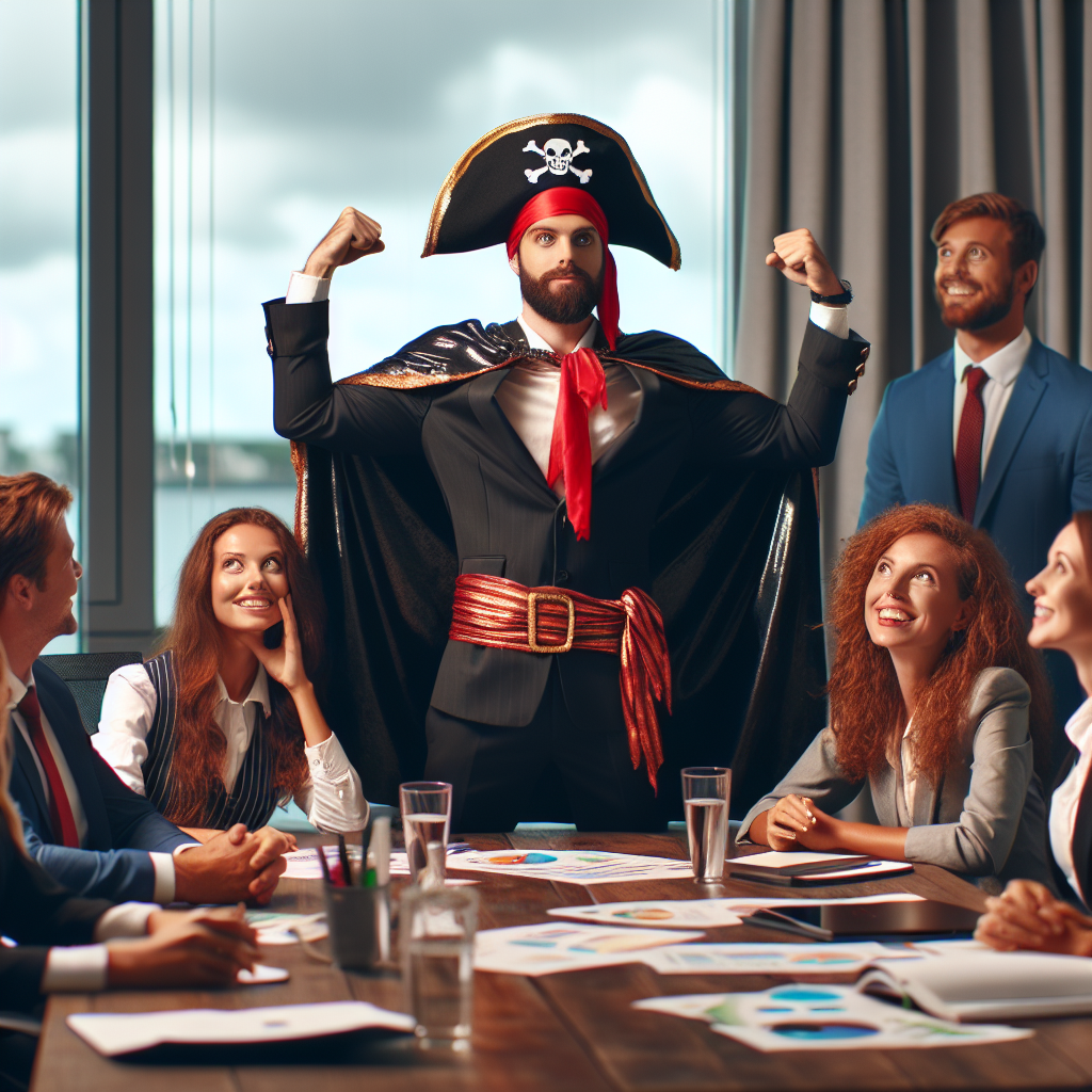 Attend a board meeting dressed as a pirate