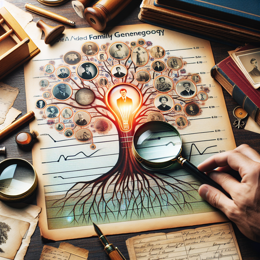 Create a detailed family genealogy investigation