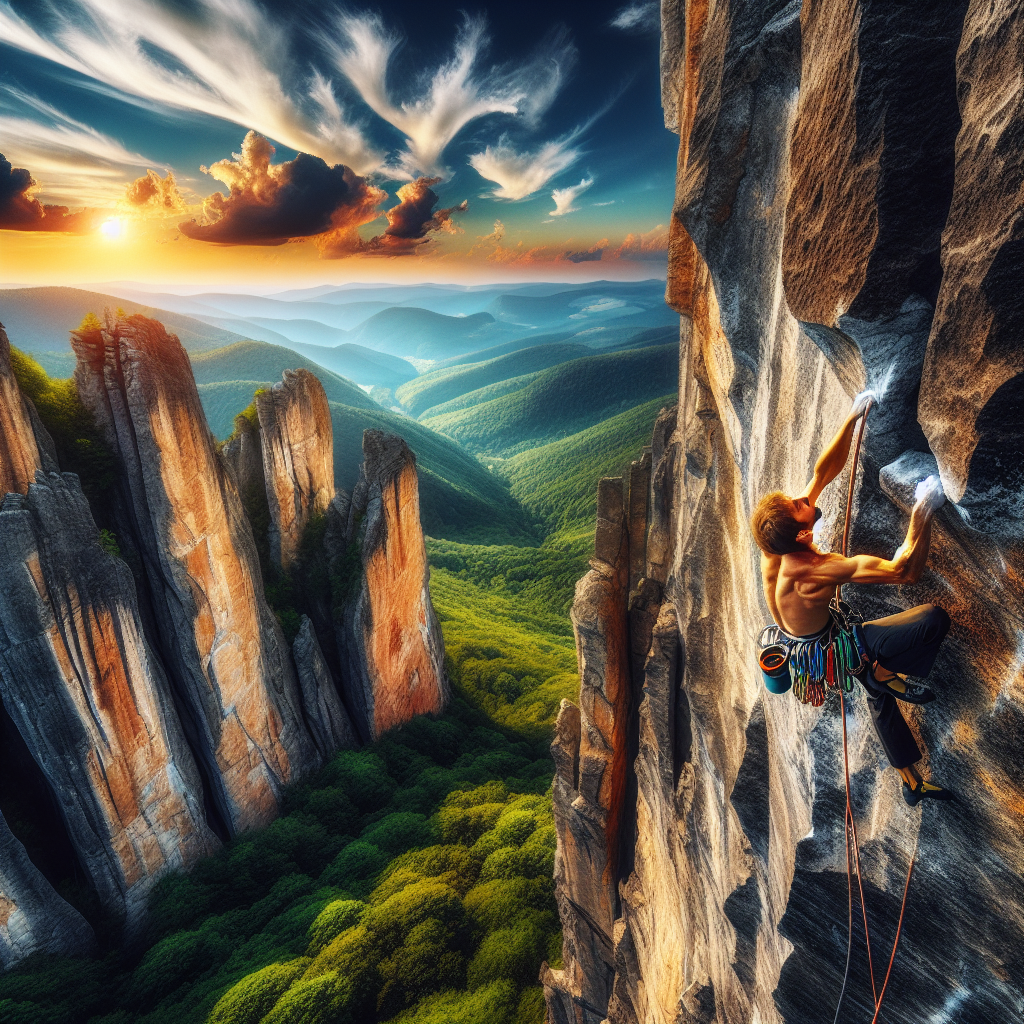 Free climb a challenging rock face