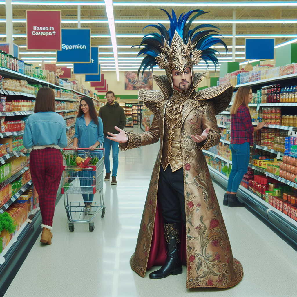 Wear a costume to a grocery store