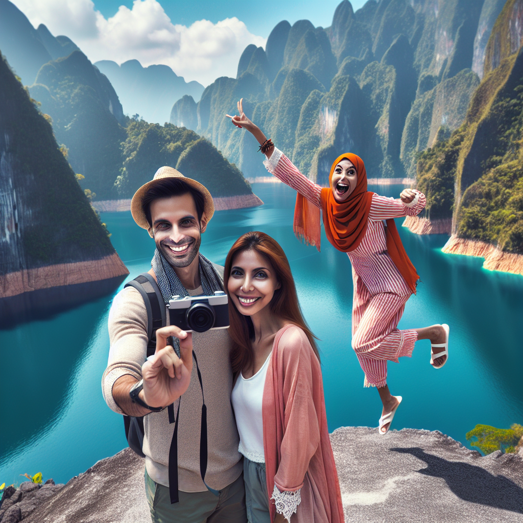 Photobomb strangers' vacation photos