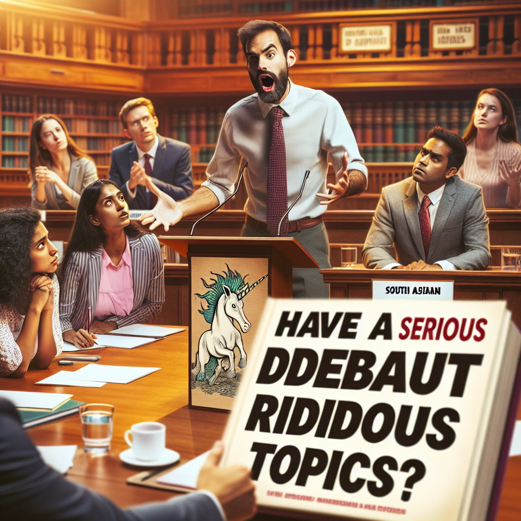 Have a serious debate about ridiculous topics