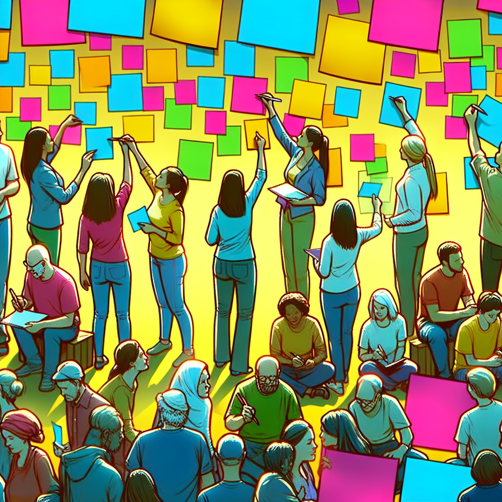 Leave positive sticky notes in random places