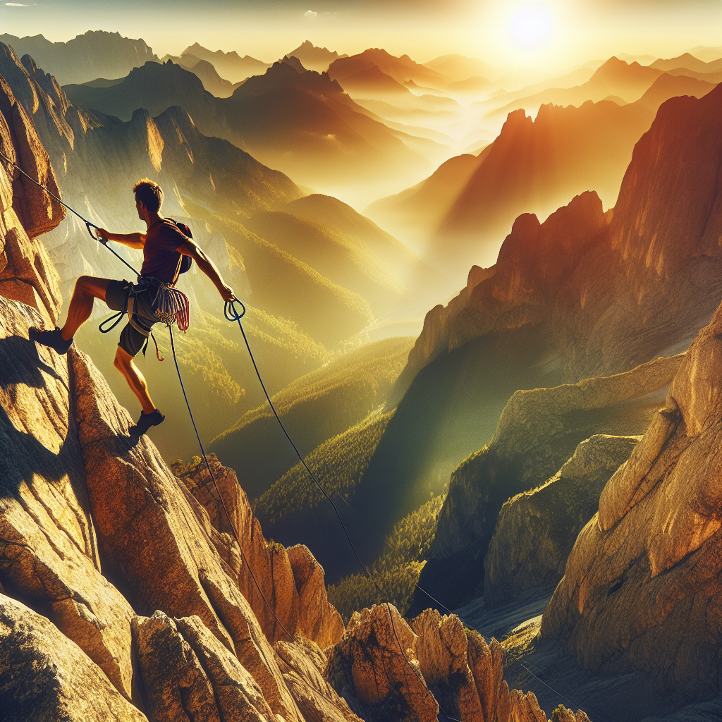 Climb a via ferrata mountain route