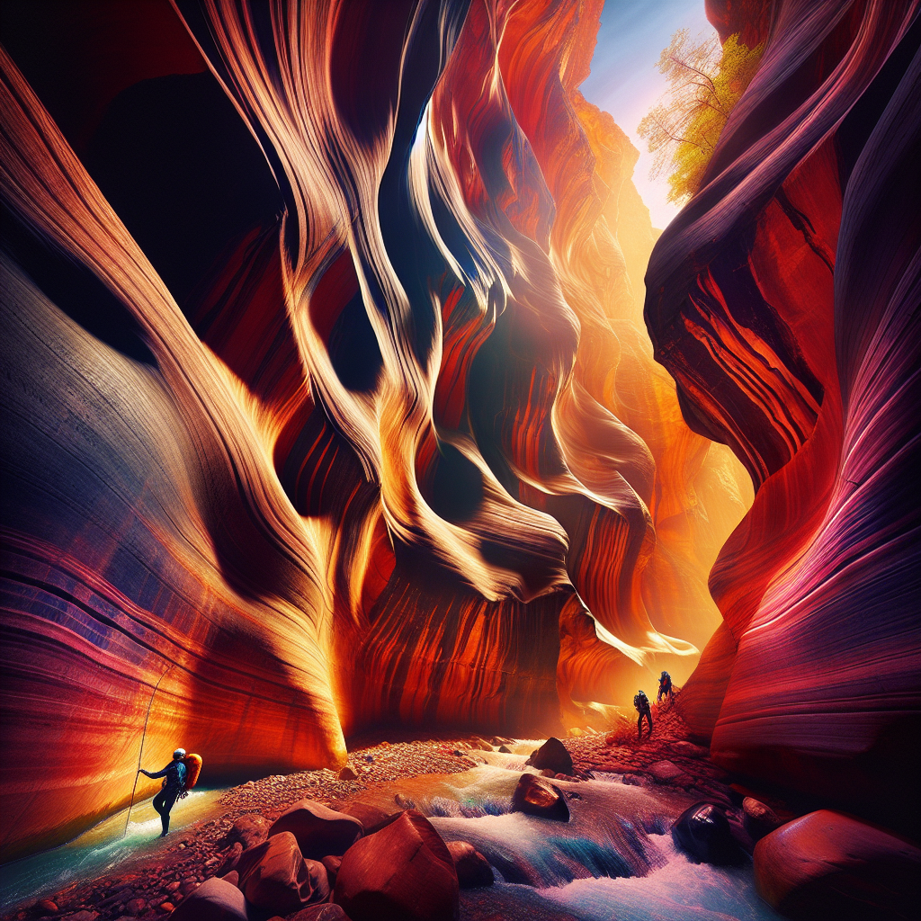 Go canyoneering through slot canyons