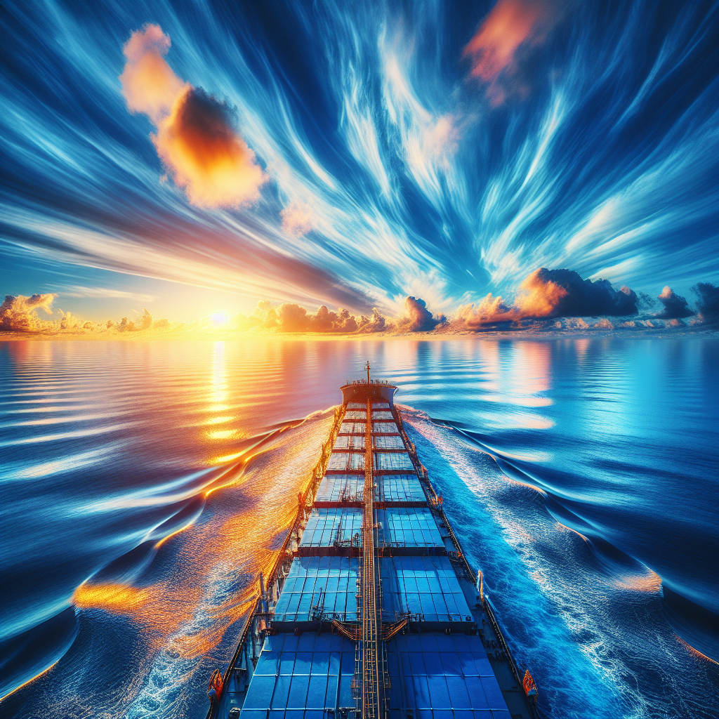 Take a cargo ship across an ocean