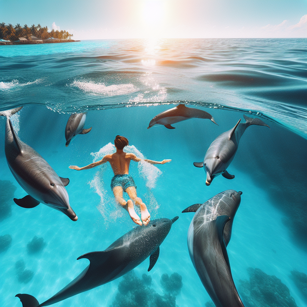 Swim with dolphins in the wild