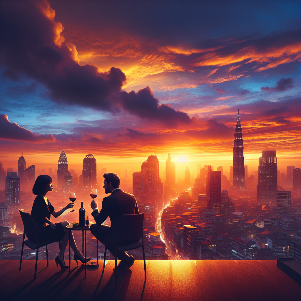 Watch the sunset from a rooftop