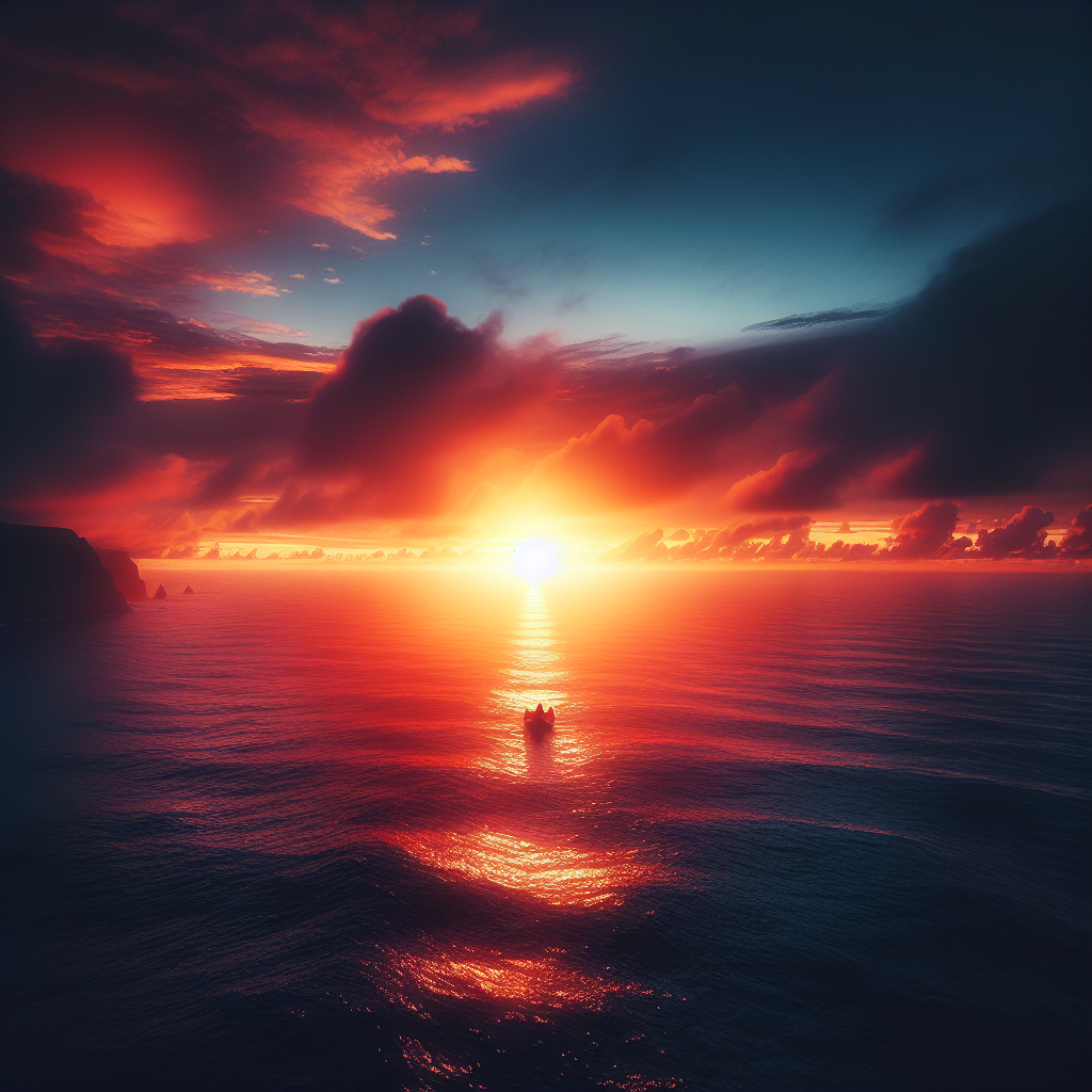 Watch the sunrise over the ocean
