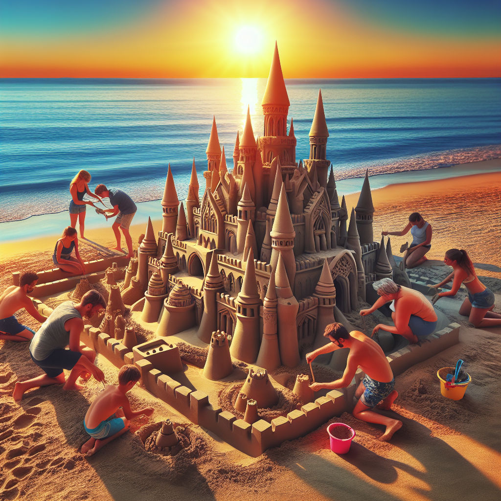 Build an elaborate sandcastle