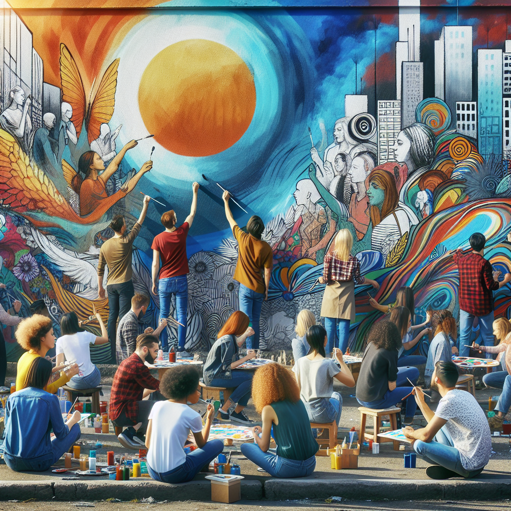 Paint a mural on a community wall