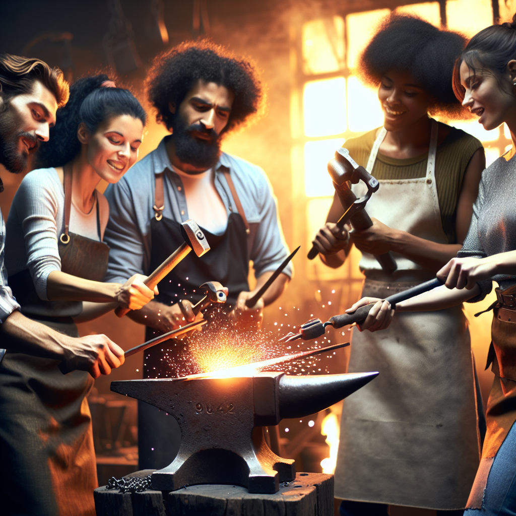 Take a blacksmithing class and forge metal art