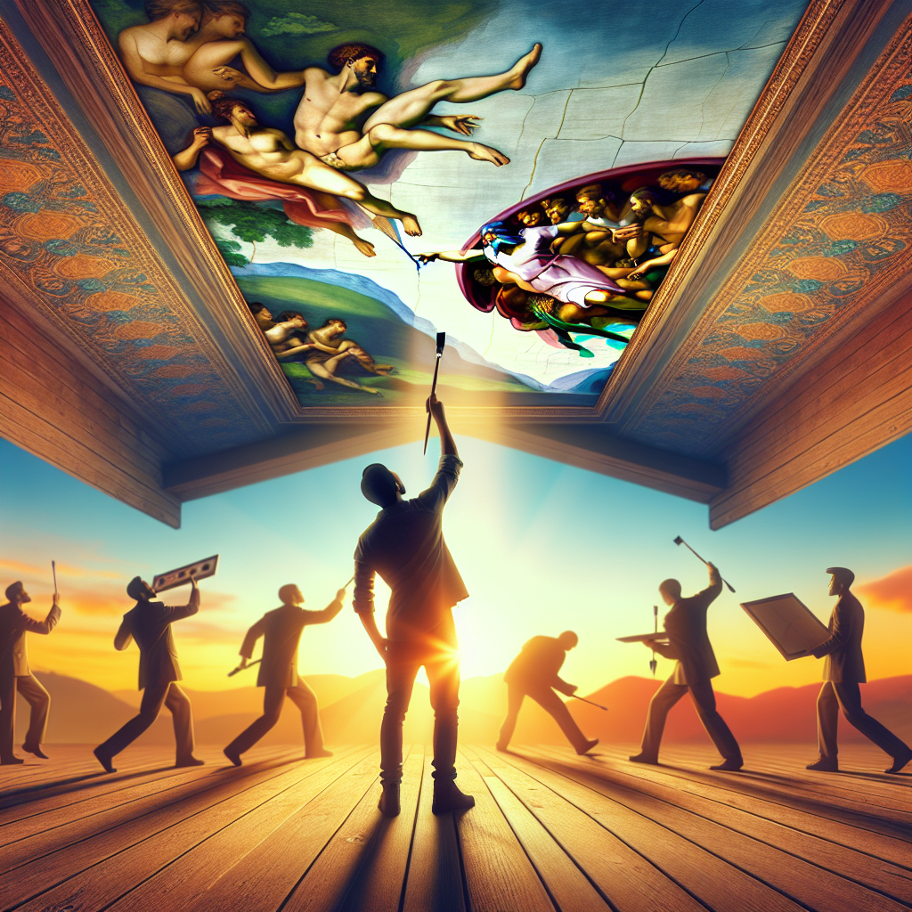 Paint a ceiling like Michelangelo