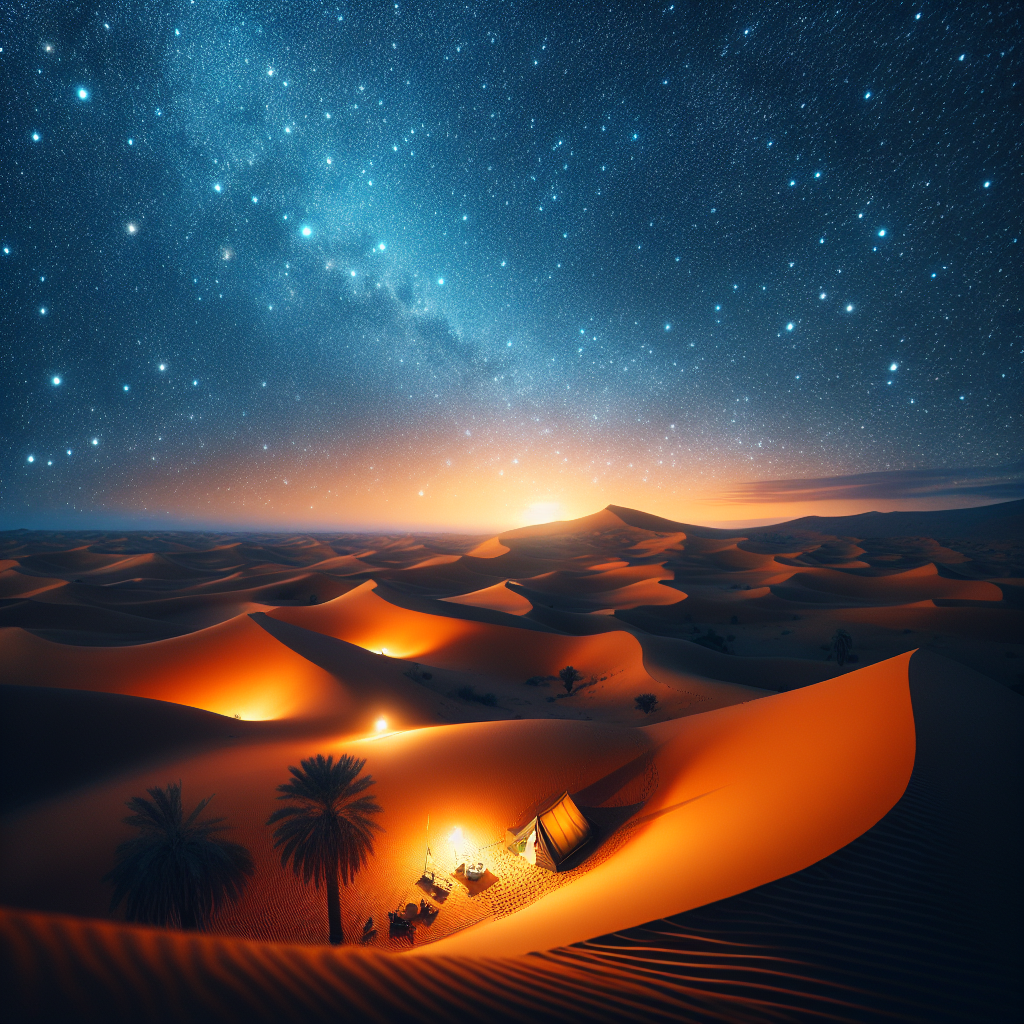 Sleep under the stars in the Sahara Desert