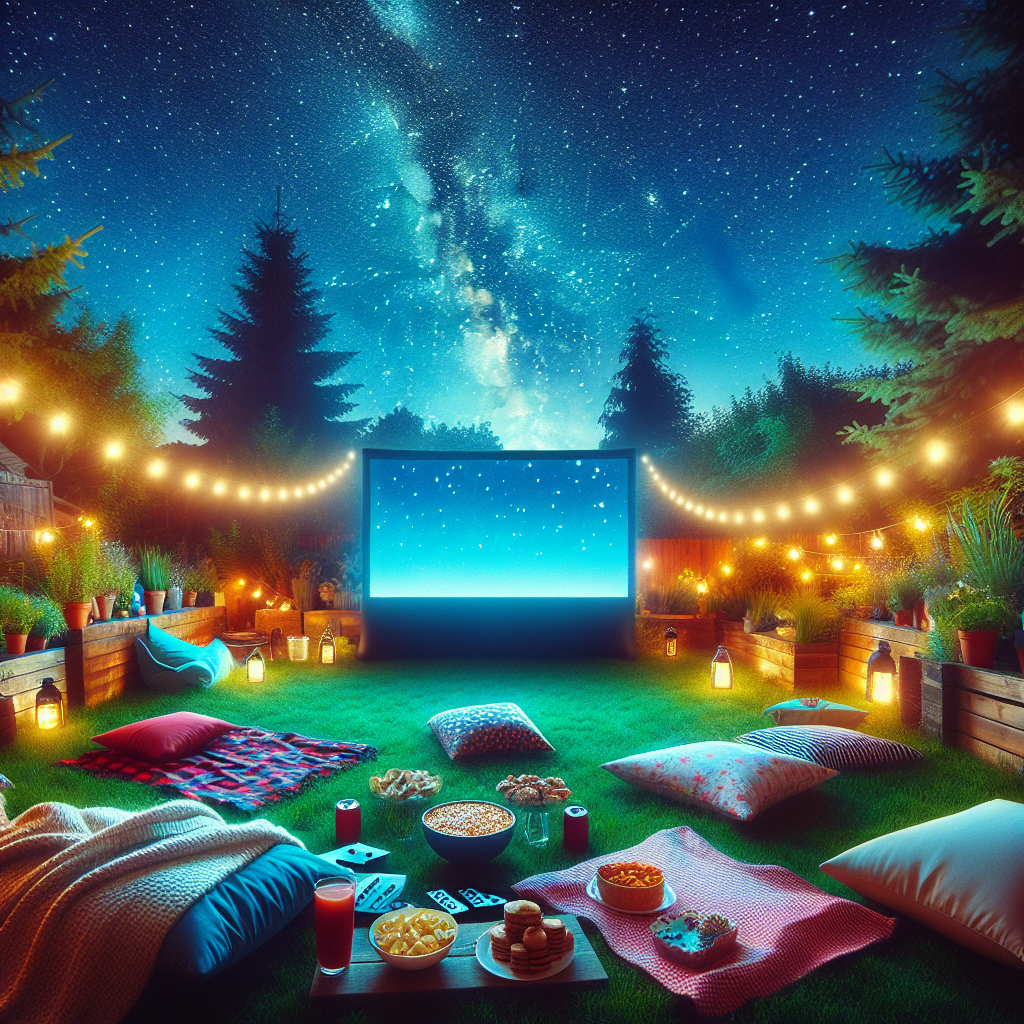 Host a backyard movie night under the stars