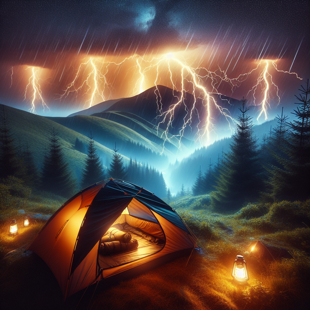 Camp in a thunderstorm safely