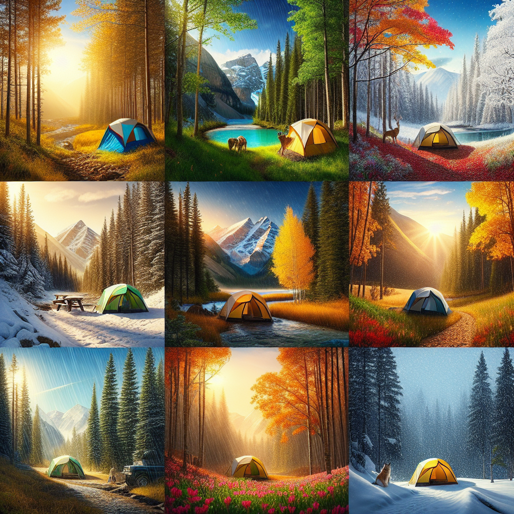 Camp in every season in the same location