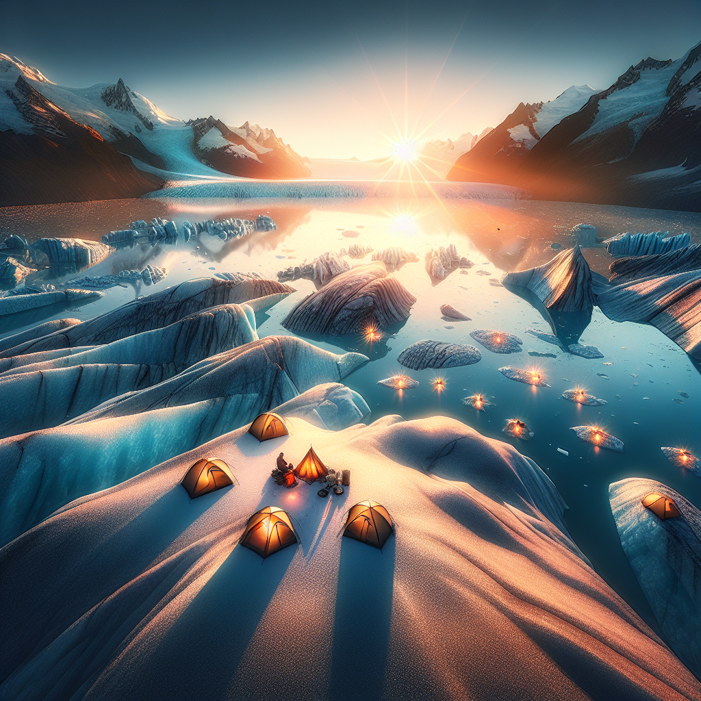 Camp on a glacier