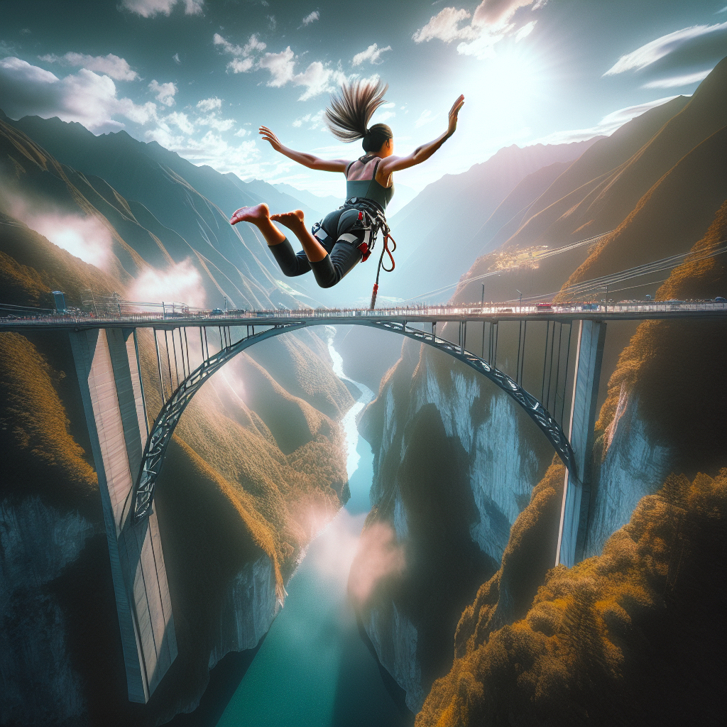 Bungee jump from the world's highest bridge