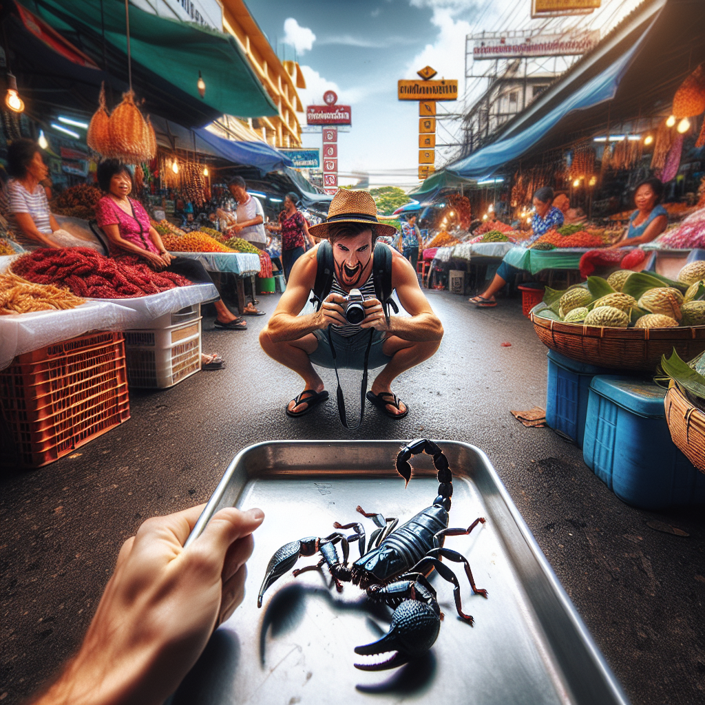 Eat live scorpions in Thailand