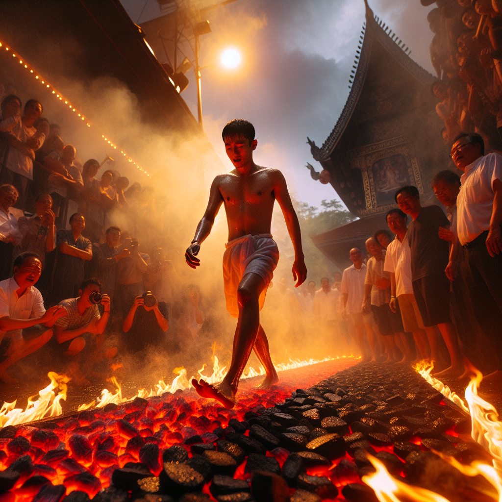 Walk across hot coals barefoot