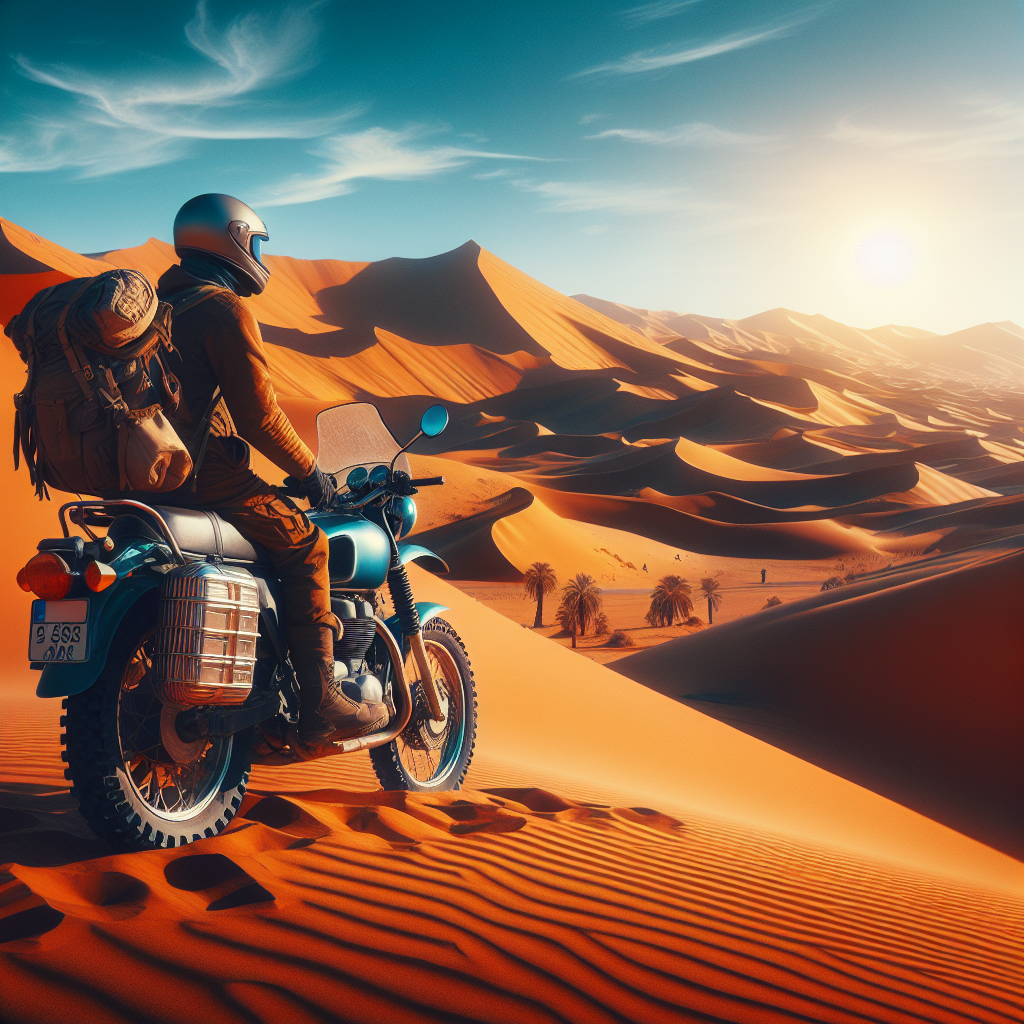 Ride a motorcycle across the Sahara Desert