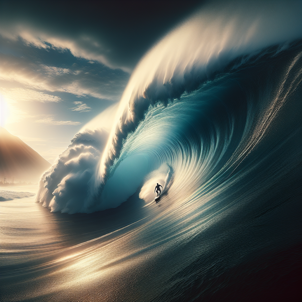 Surf a 50-foot wave