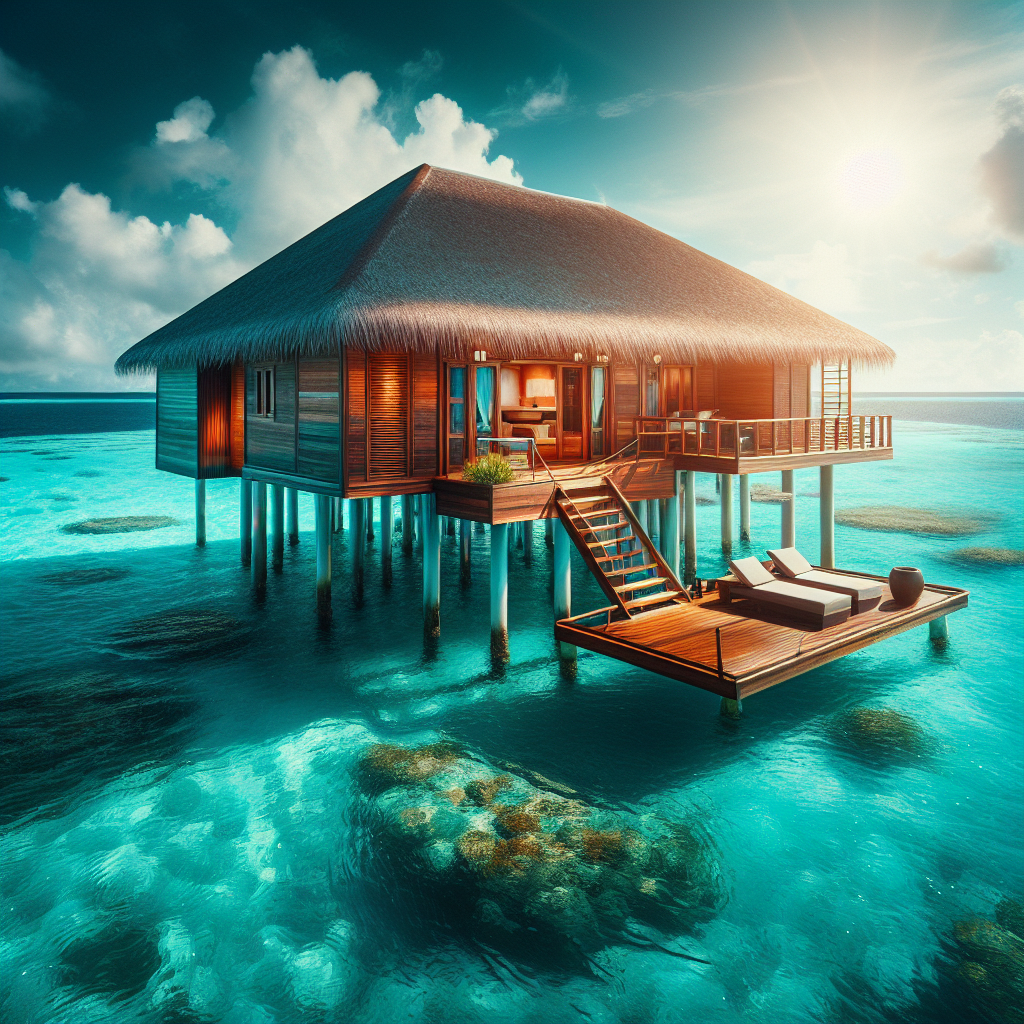 Stay in an overwater bungalow in the Maldives